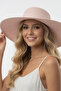 Women's Gift Summer Dusty Pink Fedora Hat |   Model Suitable for Beach and Daily Use - 3