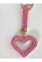 Keyring and Bag Accessory Pink Full Stone Heart-Shaped with Hollow Design Shiny Luxury Accessory - 6