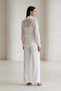 Ecru Collar, Sleeves and Button Detailed Transparent Blouse - 4