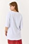 Women's Gold Chain Collar Crew Neck Tshirt White - 5