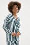 New Top Quality Women's Apaj Collar Women's Gaffur Patterned Pajama Set - 2