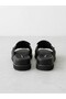 870704 Genuine Leather Slippers with Front Knot Detail for Women - 3