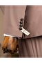 Slim Fit Men's Pointed Collar Double-Breasted Jacket Pants Suit Mink T20139-26 - 5