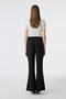 High Waist Striped Wide Leg Black Trousers 0250 - 4