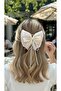 Bowknot Buckle Satin and Chiffon Fabric Crystal Beaded Buckle