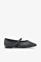 Celina Women's Ballerinas with Stone Accessories - Black