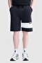 Dominic Loose Fit Printed Interlock Men's Black Shorts