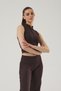 Women's Half Zippered Sports Tank Top 4011 - 4