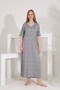 Etoile Bamboo Fabric Short Sleeve Long Ankle Length Nightgown Dress 22228-22229 - 5