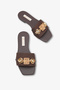 Puenba Women's Accessory Slippers - Brown Nubuck - 3