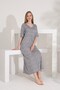 Etoile Bamboo Fabric Short Sleeve Long Ankle Length Nightgown Dress 22228-22229 - 2
