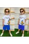 Boy's Gabardine Shorts, Single Jersey Top, Appliqué Embroidery Detail, 2-Piece Set - 3