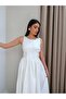 Thick Strapped Waist Tie Midi Dress - 4