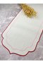 Red and Pink Colored Double Wrapped 45 X 130 cm Linen Effect Runner - 3