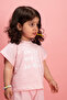 Girl's Bat Sleeve Summer Printed Shorts Set 1-6 Years Old - 8
