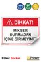 Attention! Do Not Enter the Mixer Without Stopping! Isg Warning Sign Sticker 25X35 cm