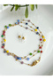 Steel Gold Crystal Stone Glasses Chain-Glasses Cord-Glasses Accessory or Two Separate Uses as a Necklace (75 cm) - 2