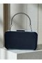 Black Glittery Satin Women's Evening Dress Bag with Black Handle Detail for Wedding Engagement Graduation - 3