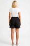 Women's Plus Size Shorts Woven High Waist Wide Leg Ruched Short Length Plain Pattern Finike Stylish - 5