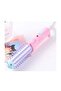 3-in-1 Hair Styler Straightener Curler Volumizer Thermal Brush Fast Heating Pink Grey - 3