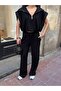 Women's Parachute Garnished Half-Zip Top & Bottom Set