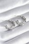 Brass Silver Color Zircon Stone Chain Model Women's Earrings 5886 - Teolsa5353-3753 - 2