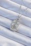 316L Steel Chain Silver Color Zircon Stone Framed Tarot Necklace 5886 - Teolsa8689-7785