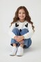 Ecru Sequined Heart Patterned Badili Jeans Trousers Girls' 2-Piece Set 24148 - 6