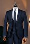 3 Button Vest Suit Navy Blue - 2