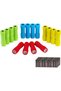 16-Pack Mini LED Flashlight Set, Small Flash Lights Assorted 4 Colors, 48 AAA Batteries Included