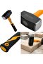 Stoning Hammer 1500g Heavy Duty Striking Tool for Masonry, Stone Breaking, Construction, Demolition - 5