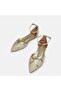 Large size women's flats 41-42-43-44- gold glitter - 5