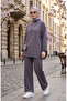 Oysho Fabric Stone Zippered Tunic Pants Double Set 0282-04 Gray