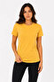 Basic T-Shirt Crew Neck Short Sleeve Casual Summer Slim Fit T-Shirt - Yellow - 2