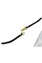 Black Color Hooked Buce with Lock, Gold Metal - 3