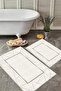 Washable Non-Slip Based 2-Piece Bath Mat Set Stylish Design Bath Mat