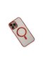 Apple iPhone 13 Pro Max Case Magneticsafe Laser Silicone - Red - 3