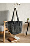 Women's Trendy Model Long Shoulder Strap Jean Denim Bag 47 cm Width / 38 cm Height - 2