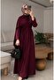 Shawl Collar Viscon Hijab Dress