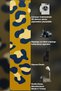 Sdt Leopard Patterned Modern Mustard and Navy Blue Minimalist Woven Base Decorative Carpet Sdt1378 - 6