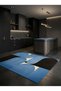 Sdt Minimalist Modern Abstract Patterned Black Blue Stylish Woven Base Decorative Carpet Sdt1377 - 2