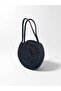 Straw Bag Oval Cut Handmade Shoulder Bag Width:36Cm Length:36Cm Bottom:9Cm - 2