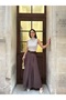 Women's Tencel Skirt-Looking Belted Pants - 2