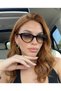 Carat Cat Eye Black Gradient |   Smallest Size Cat Eye Sunglasses |   Double Color Glass 46 Ekartman - 4