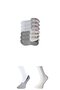 Glb-Stl41414 Gray and White Women's Ballerina Socks 6 Pairs