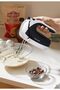 Hand Mixer, 5 Speed Options, 2 Beaters, 2 Dough Hooks,(250W) Black-White (ME-HM8003) - 4