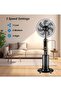 Oscillating Pedestal Misting Fan with Remote – 3-Speed High-Velocity Cooling Fan - 6
