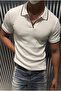 Morry Modern Fit Ribbed Detailed Polo Collar T-Shirt - 2