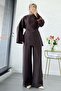 Premium Asymmetric Cut Modal Double Suit – Brown - 6
