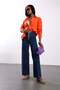 Navy Blue Gold Button Detailed Jeans - 2